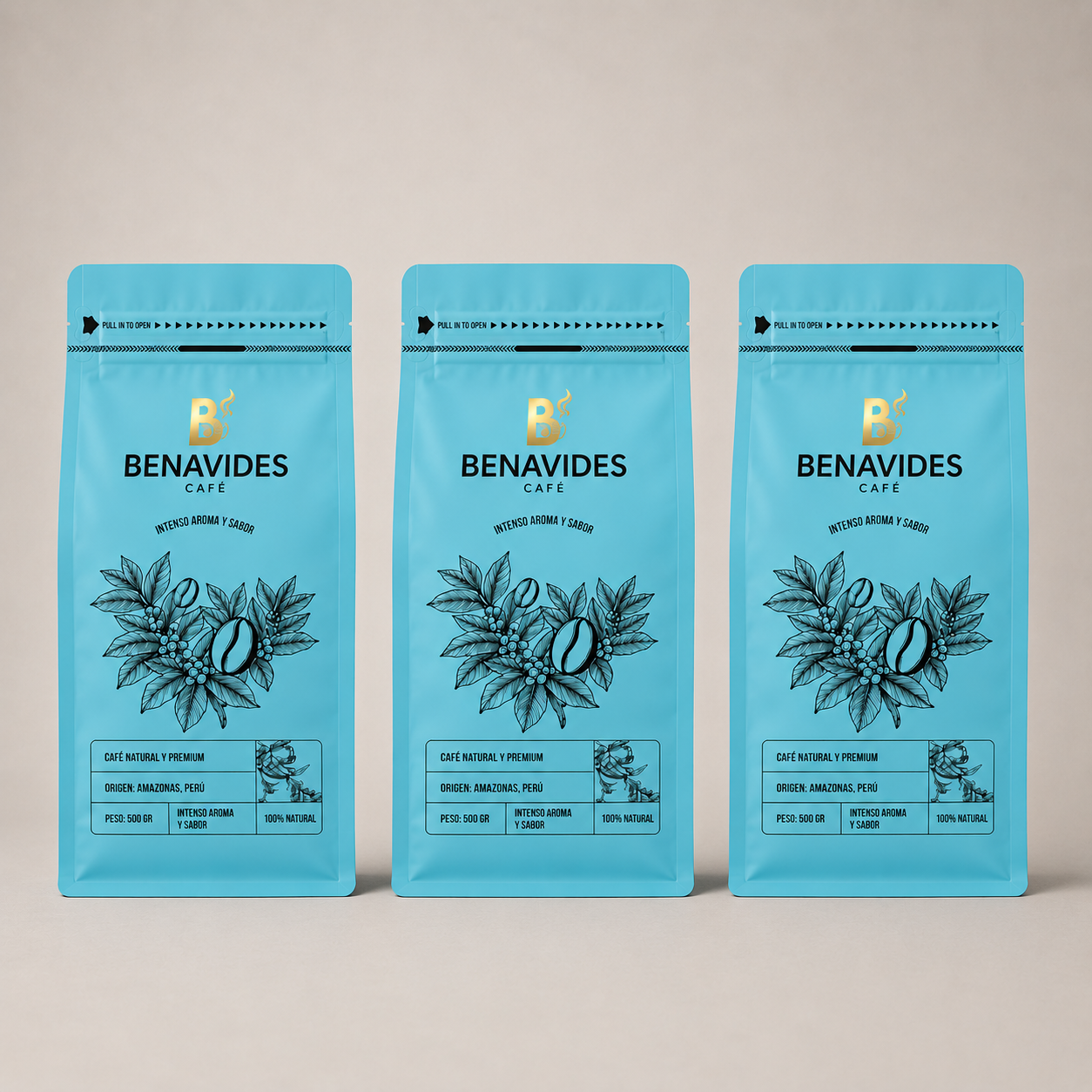 cafe x 3 3 Café Benavides Premium x 500Gr - Imagen 1